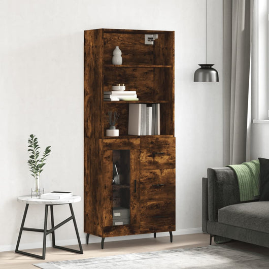 Credenza Rovere Fumo  69,5x34x180 cm in Legno Multistratocod mxl 101519