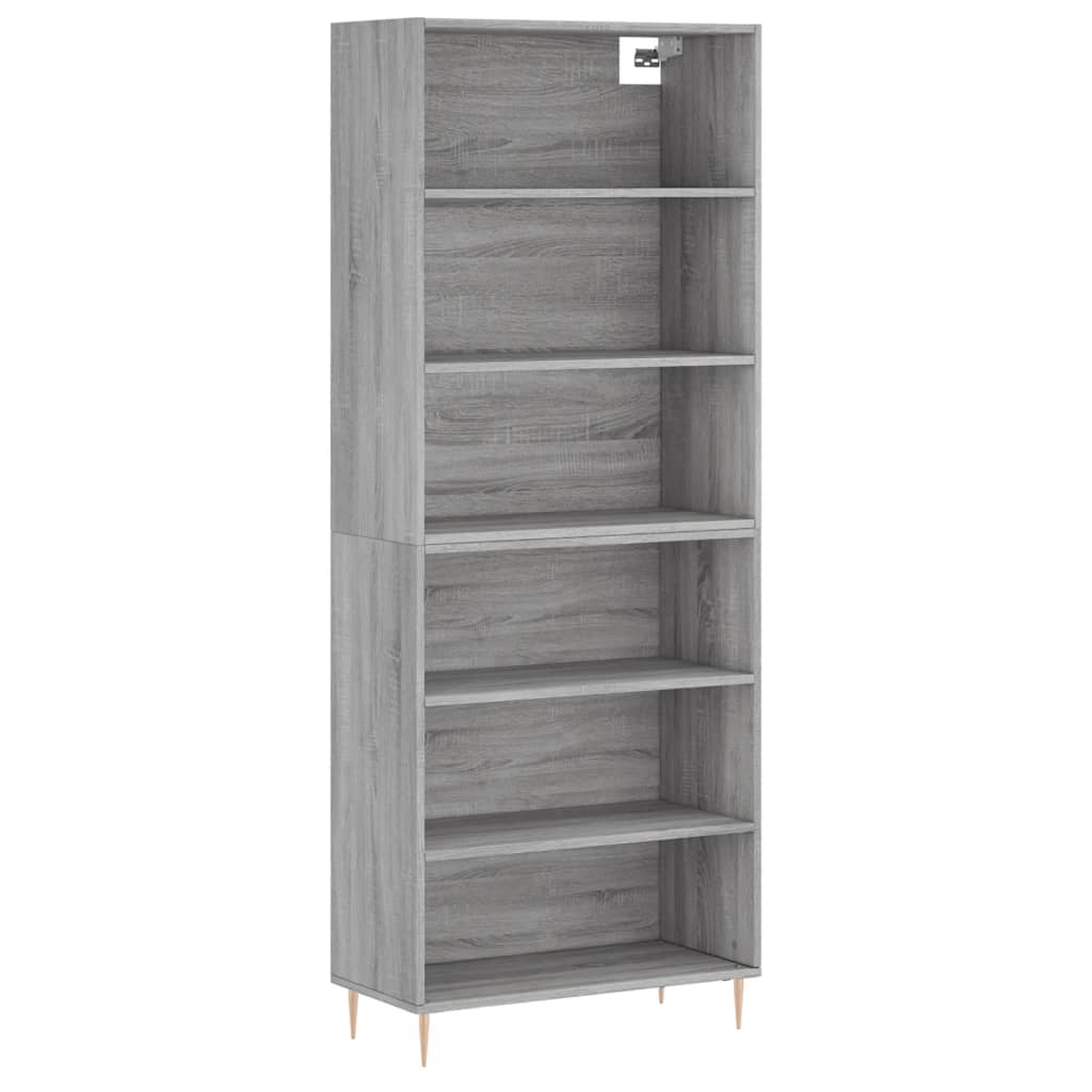 Credenza Grigio Sonoma 69,5x32,5x180 cm Legno Multistrato 3189561