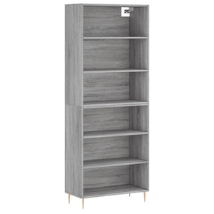 Credenza Grigio Sonoma 69,5x32,5x180 cm Legno Multistrato 3189561