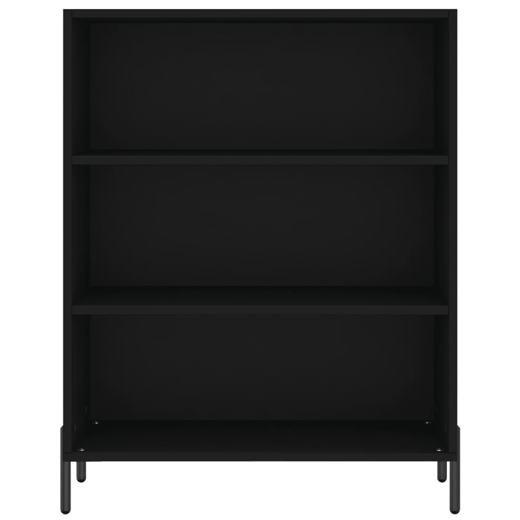 Credenza-Buffet-Armadio da cucina Nera 69,5x32,5x180 cm Legno Multistrato