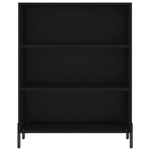 Credenza-Buffet-Armadio da cucina Nera 69,5x32,5x180 cm Legno Multistrato