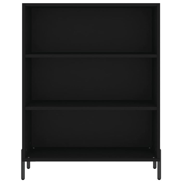 Credenza-Buffet-Armadio da cucina Nera 69,5x32,5x180 cm Legno Multistrato