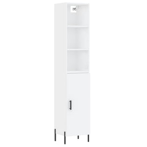 Credenza Bianca 34,5x34x180 cm in Legno Multistrato 3189645