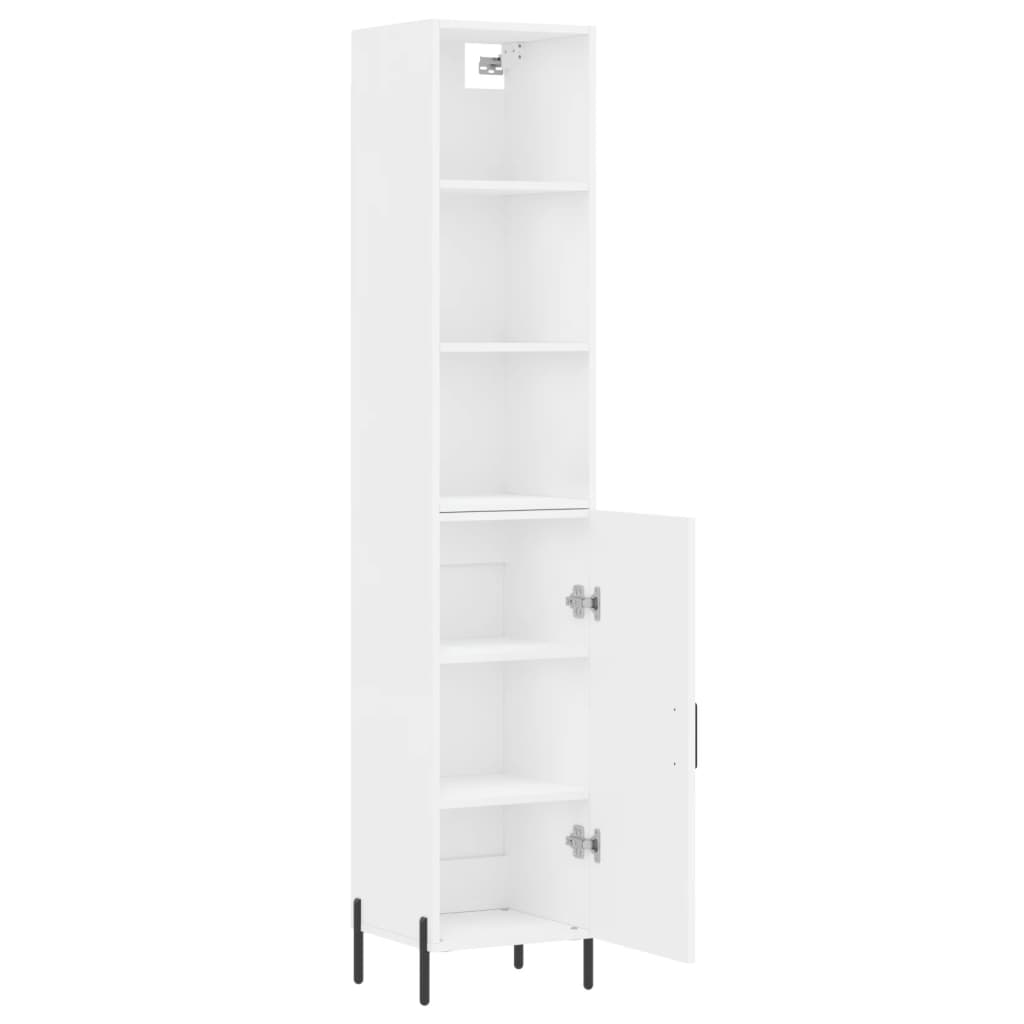 Credenza Bianca 34,5x34x180 cm in Legno Multistrato 3189645