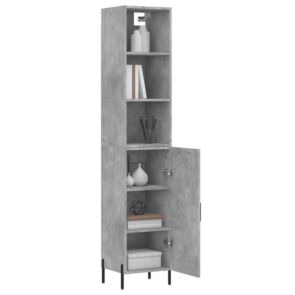 Credenza Grigio Cemento 34,5x34x180 cm in Legno Multistrato 3189649