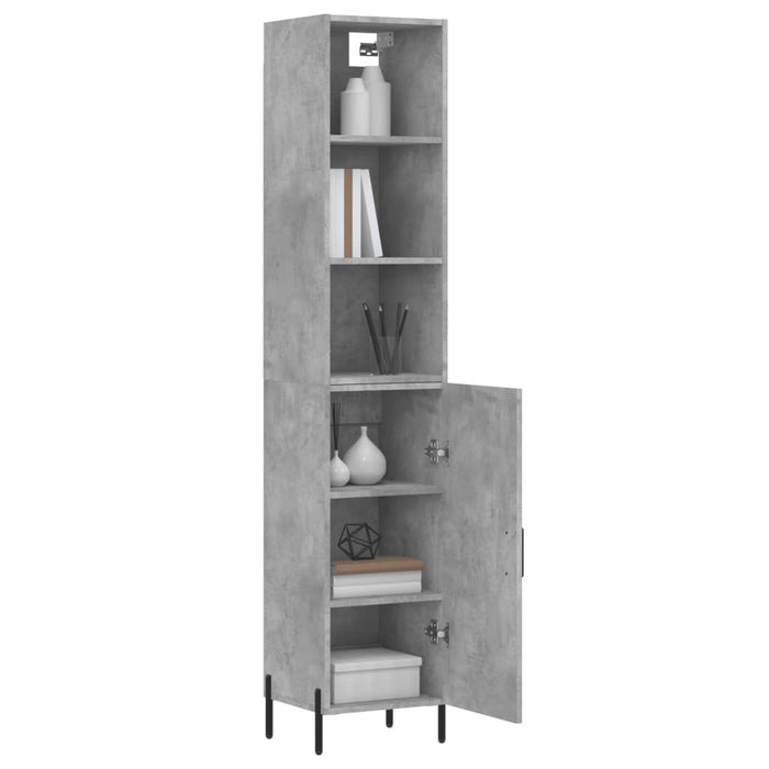 Credenza Grigio Cemento 34,5x34x180 cm in Legno Multistrato 3189649