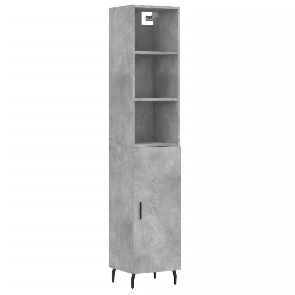 Credenza Grigio Cemento 34,5x34x180 cm in Legno Multistrato 3189657