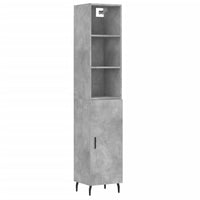 Credenza Grigio Cemento 34,5x34x180 cm in Legno Multistrato 3189657