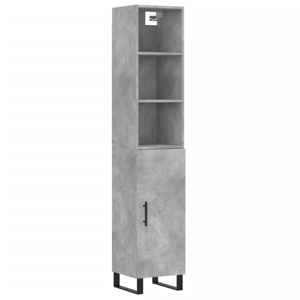 Credenza Grigio Cemento 34,5x34x180 cm in Legno Multistrato 3189665