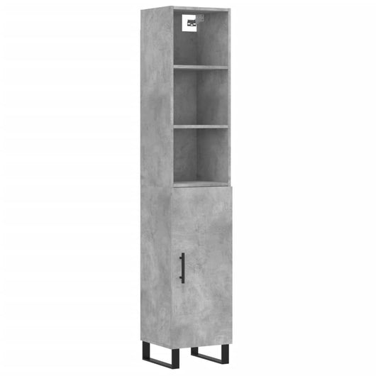 Credenza Grigio Cemento 34,5x34x180 cm in Legno Multistrato 3189665