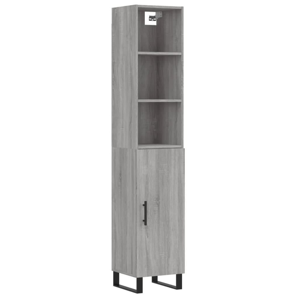 Credenza Grigio Sonoma 34,5x34x180 cm in Legno Multistrato 3189667