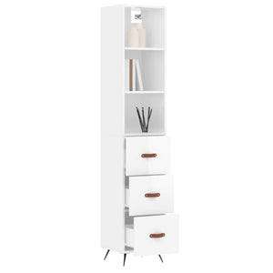 Credenza 34,5x34x180 cm in Legno Multistrato Bianco Lucido 3189671