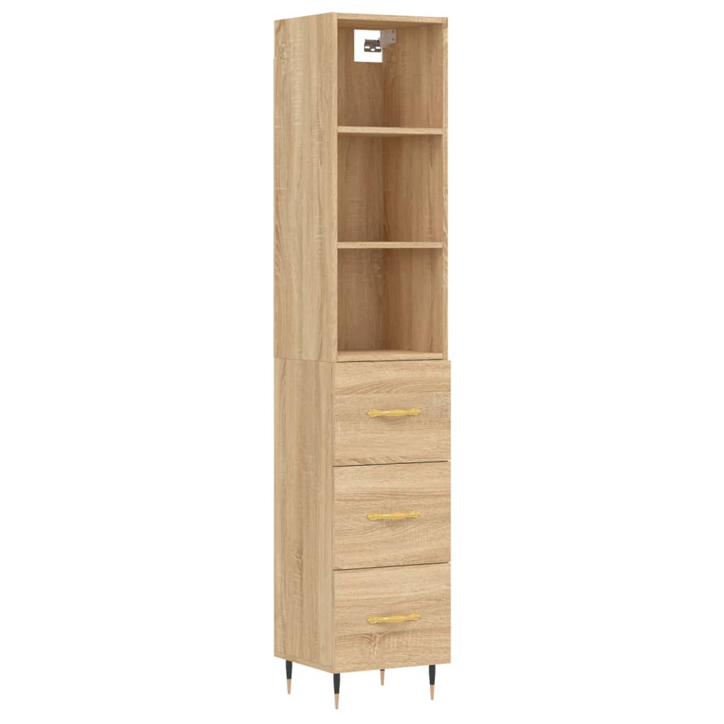 Credenza Rovere Sonoma 34,5x34x180 cm in Legno Multistrato 3189680