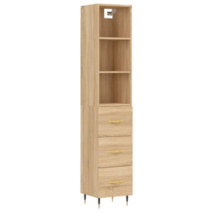 Credenza Rovere Sonoma 34,5x34x180 cm in Legno Multistrato 3189680