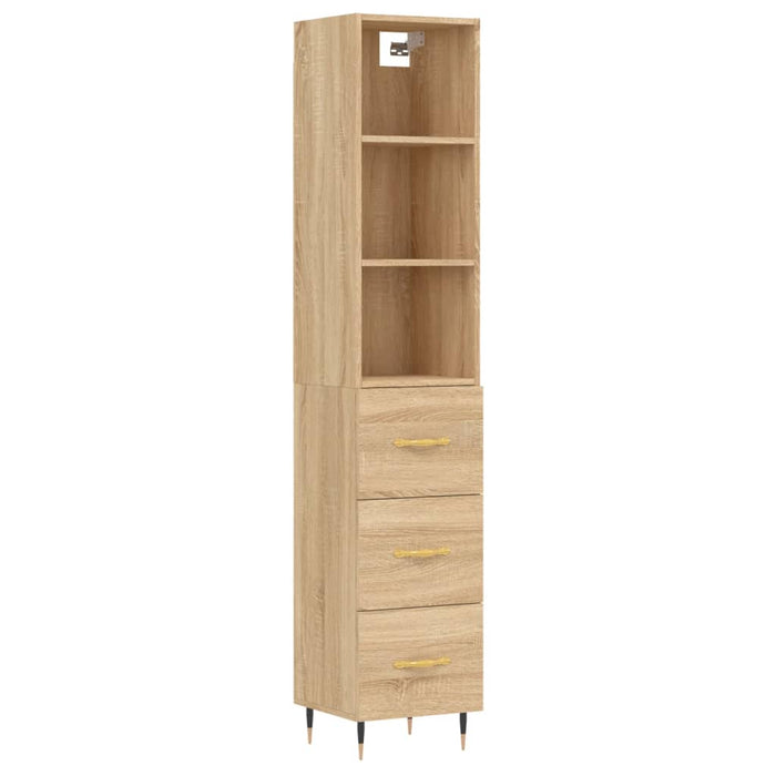 Credenza Rovere Sonoma 34,5x34x180 cm in Legno Multistrato 3189680