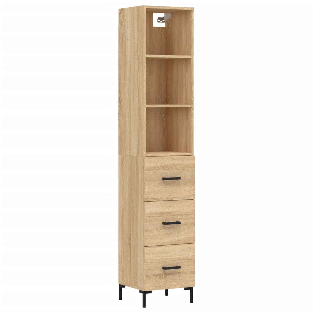 Credenza Rovere Sonoma 34,5x34x180 cm in Legno Multistrato 3189704