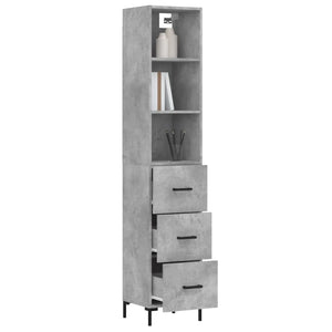 Credenza Grigio Cemento 34,5x34x180 cm in Legno Multistrato 3189705