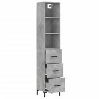 Credenza Grigio Cemento 34,5x34x180 cm in Legno Multistrato 3189705