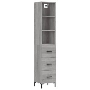 Credenza Grigio Sonoma 34,5x34x180 cm in Legno Multistrato 3189707