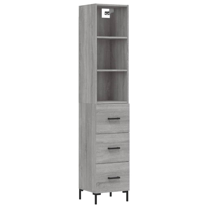 Credenza Grigio Sonoma 34,5x34x180 cm in Legno Multistrato 3189707