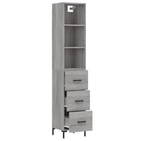 Credenza Grigio Sonoma 34,5x34x180 cm in Legno Multistrato 3189707