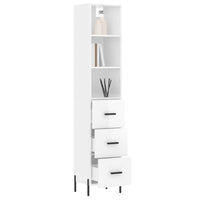Credenza 34,5x34x180 cm in Legno Multistrato Bianco Lucido 3189711