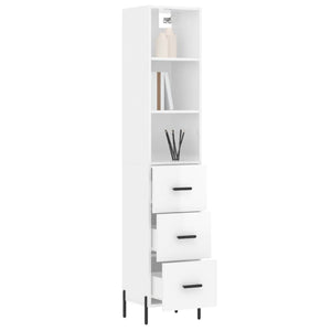 Credenza 34,5x34x180 cm in Legno Multistrato Bianco Lucido 3189711