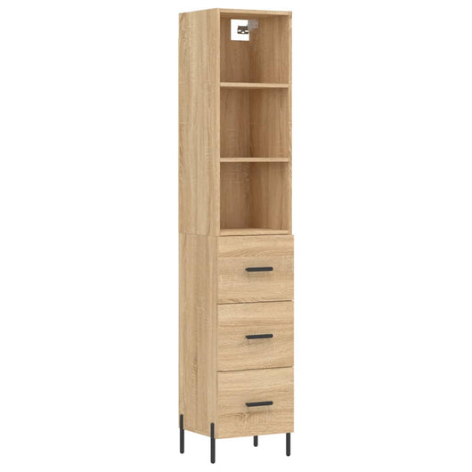 Credenza Rovere Sonoma 34,5x34x180 cm in Legno Multistrato 3189712
