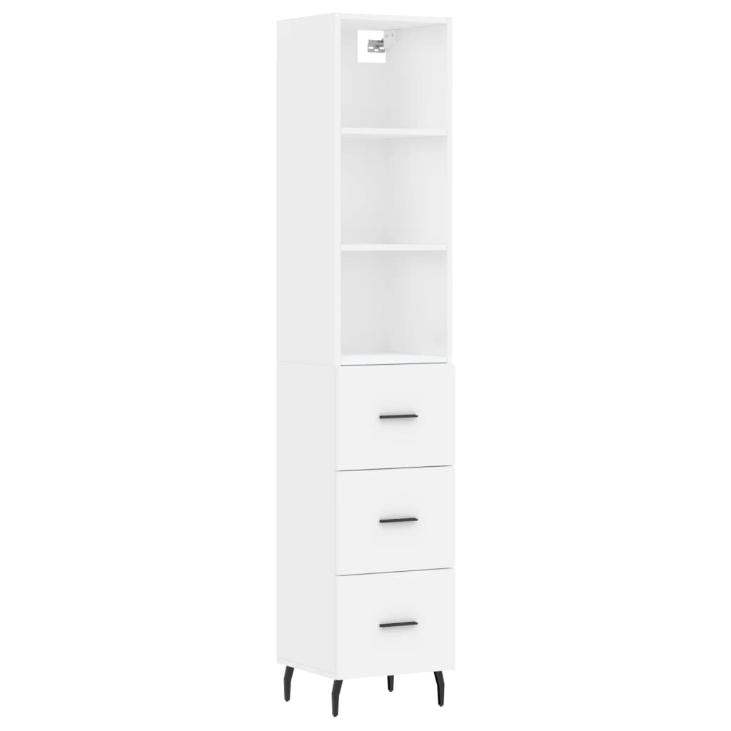 Credenza Bianca 34,5x34x180 cm in Legno Multistrato 3189717