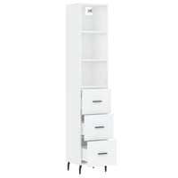 Credenza Bianca 34,5x34x180 cm in Legno Multistrato 3189717