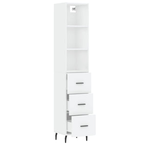 Credenza Bianca 34,5x34x180 cm in Legno Multistrato 3189717