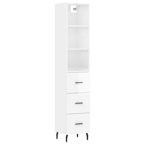 Credenza 34,5x34x180 cm in Legno Multistrato Bianco Lucido 3189719