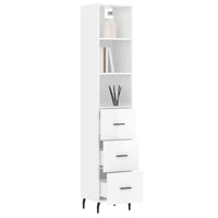Credenza 34,5x34x180 cm in Legno Multistrato Bianco Lucido 3189719