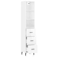 Credenza 34,5x34x180 cm in Legno Multistrato Bianco Lucido 3189719