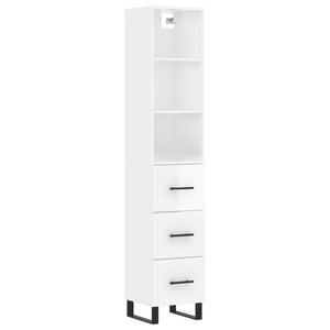 Credenza 34,5x34x180 cm in Legno Multistrato Bianco Lucido 3189727