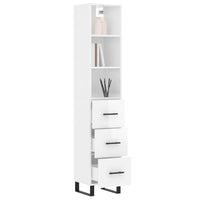 Credenza 34,5x34x180 cm in Legno Multistrato Bianco Lucido 3189727