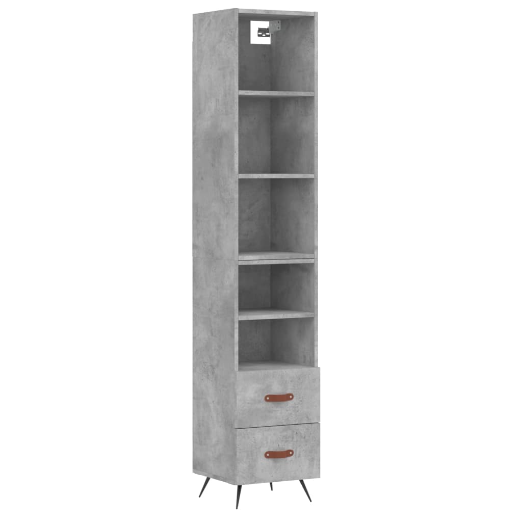 Credenza Grigio Cemento 34,5x34x180 cm in Legno Multistrato 3189737
