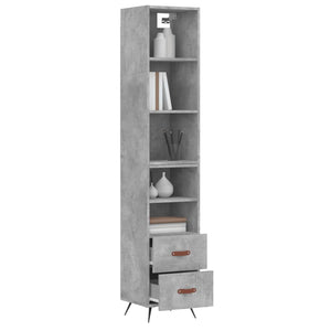 Credenza Grigio Cemento 34,5x34x180 cm in Legno Multistrato 3189737