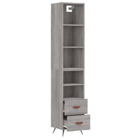 Credenza Grigio Sonoma 34,5x34x180 cm in Legno Multistrato 3189739