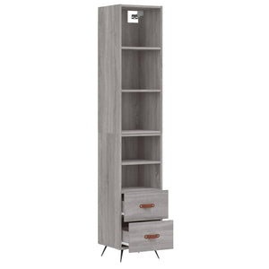 Credenza Grigio Sonoma 34,5x34x180 cm in Legno Multistrato 3189739
