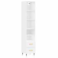 Credenza Bianca 34,5x34x180 cm in Legno Multistrato 3189741