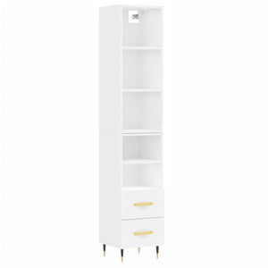 Credenza Bianca 34,5x34x180 cm in Legno Multistrato 3189741