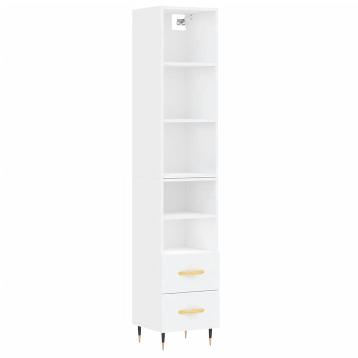 Credenza Bianca 34,5x34x180 cm in Legno Multistrato 3189741