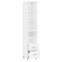 Credenza Bianca 34,5x34x180 cm in Legno Multistrato 3189741