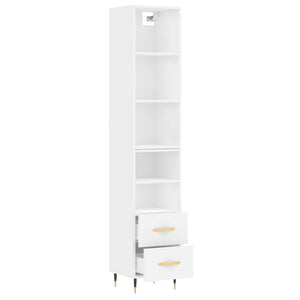 Credenza Bianca 34,5x34x180 cm in Legno Multistrato 3189741