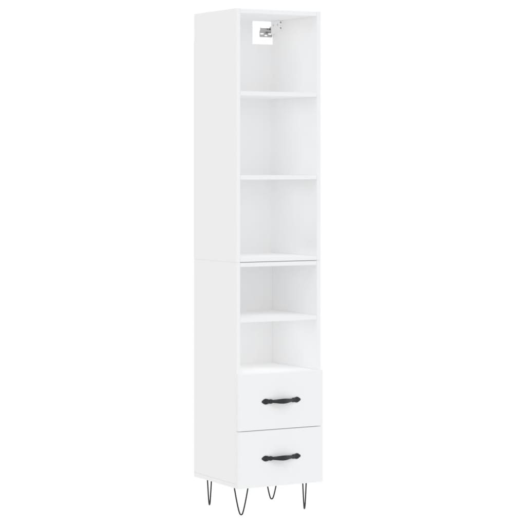 Credenza Bianca 34,5x34x180 cm in Legno Multistratocod mxl 130554