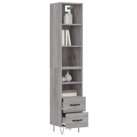 Credenza Grigio Sonoma 34,5x34x180 cm in Legno Multistrato 3189763