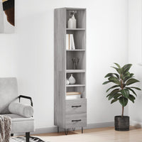 Credenza Grigio Sonoma 34,5x34x180 cm in Legno Multistrato 3189763