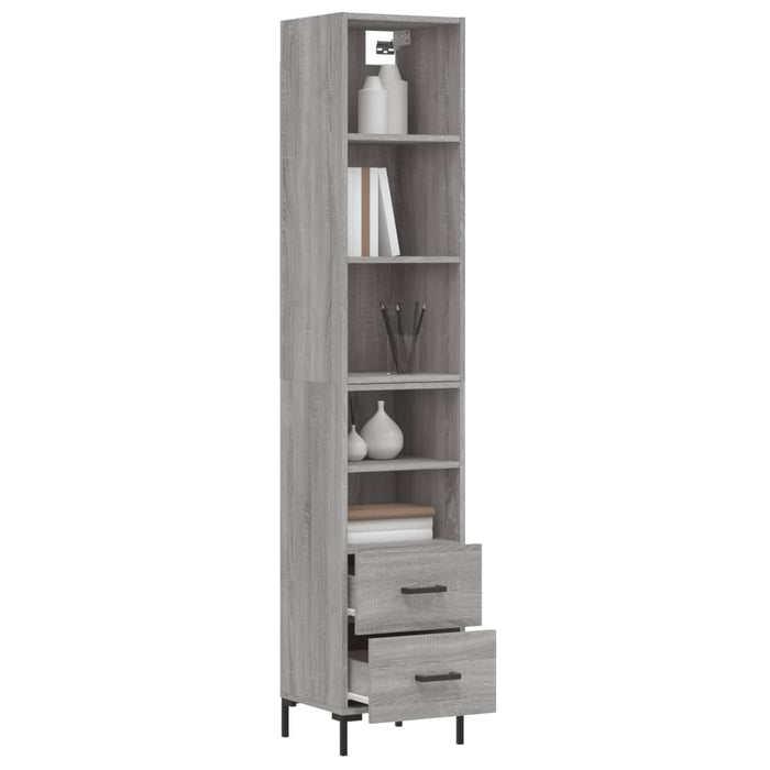 Credenza Grigio Sonoma 34,5x34x180 cm in Legno Multistratocod mxl 106768