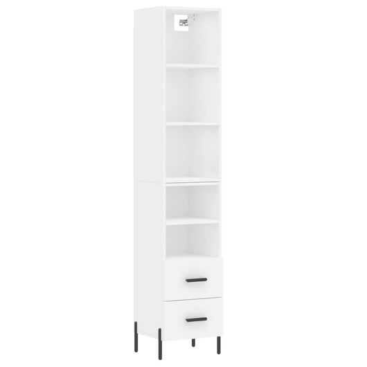 Credenza Bianca 34,5x34x180 cm in Legno Multistrato 3189773